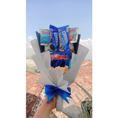 

BUKET SNACK/HADIAH ULANG TAHUN/GIFT/KADO/KERTAS BUKET/BUKET BIRU