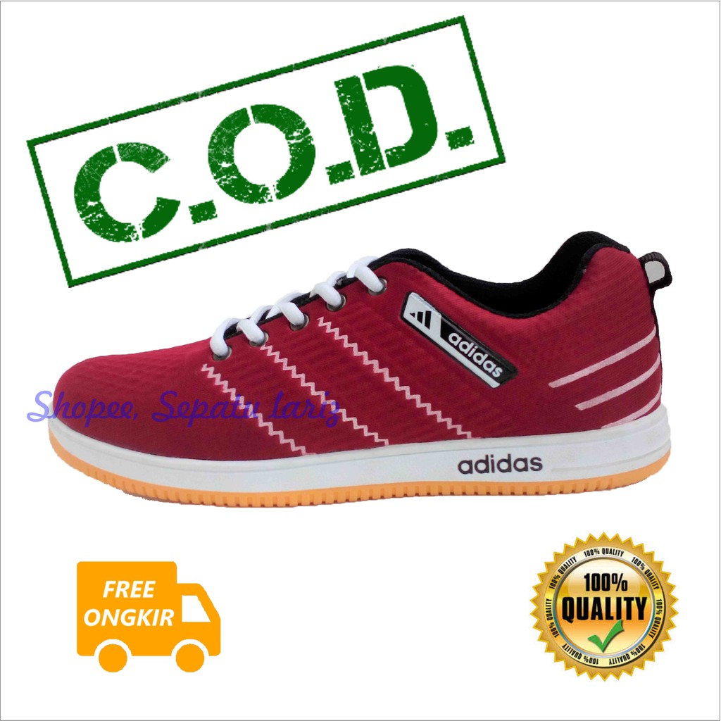 SEPATU SPORT ADS 15 RED KASUAL