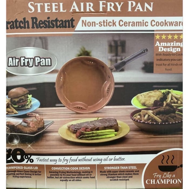 Air Fry Pan Menggoreng Tanpa Minyak / Conventional Heat Frying Sistem