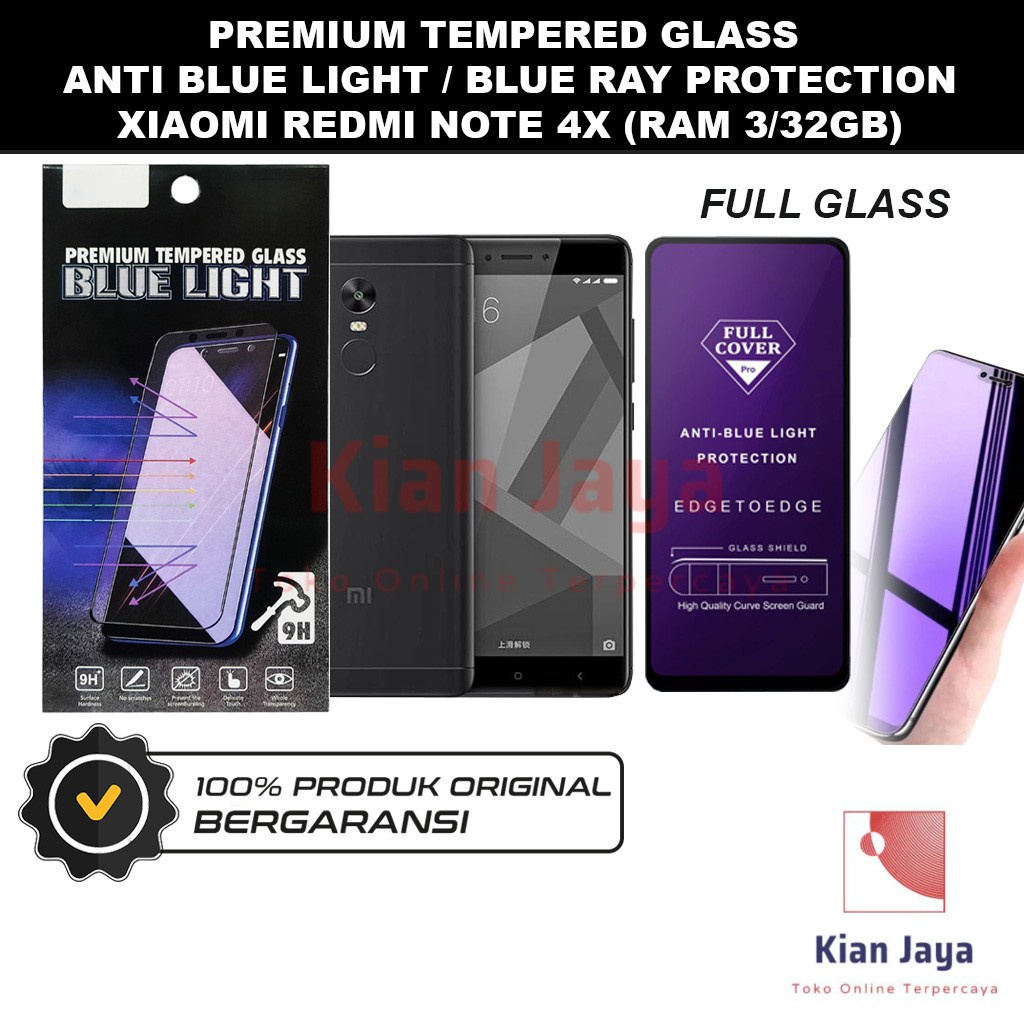 Tempered Glass Xiaomi Redmi Note 4x Anti Blue Light Hp Temper Anti Gores