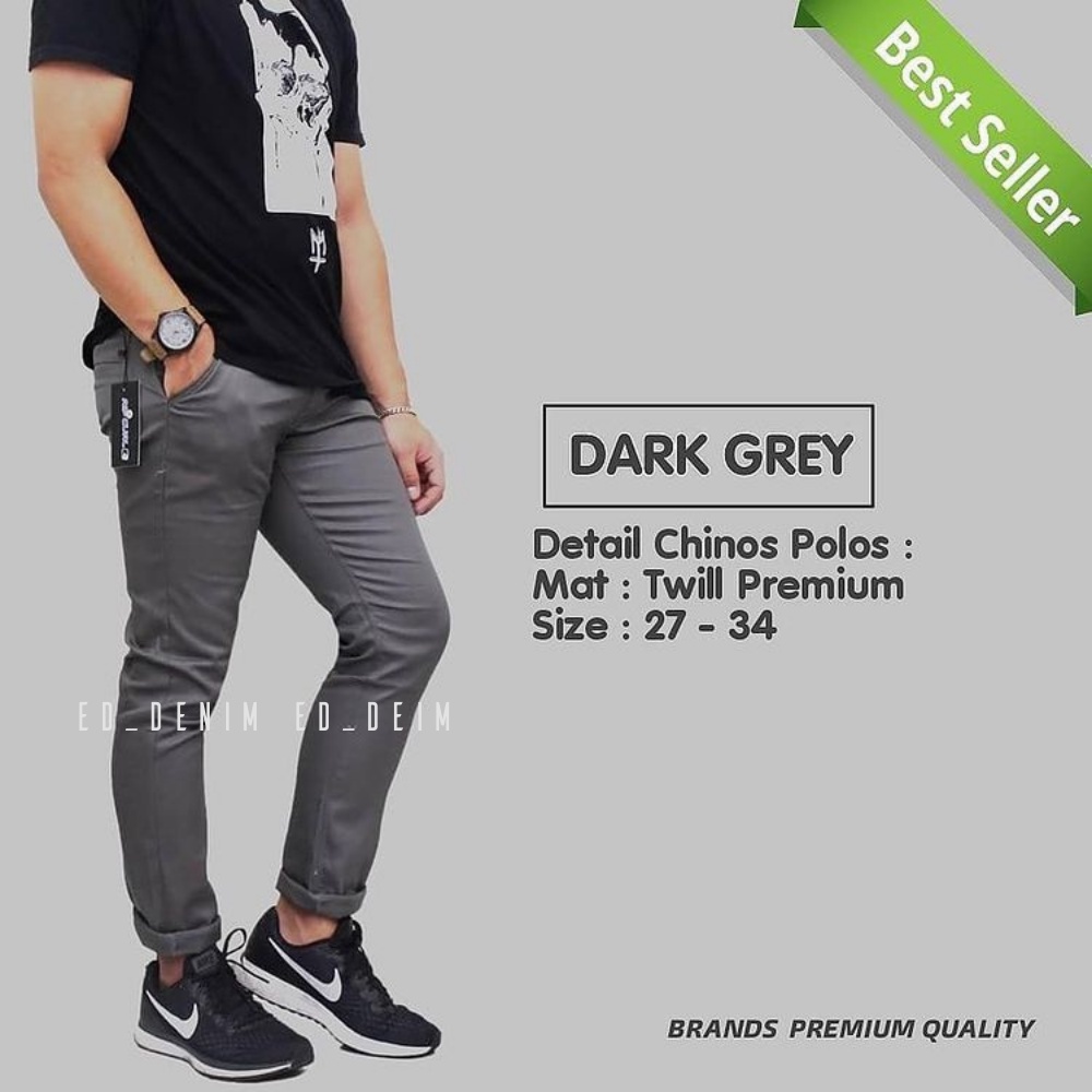 Celana Chino Pants Panjang Pria Slim Fit Katun Strecth  Premium