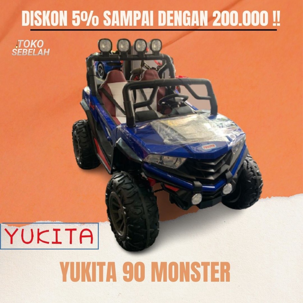 Mainan Anak Mobil Jeep Aki Yukita 90 Monster