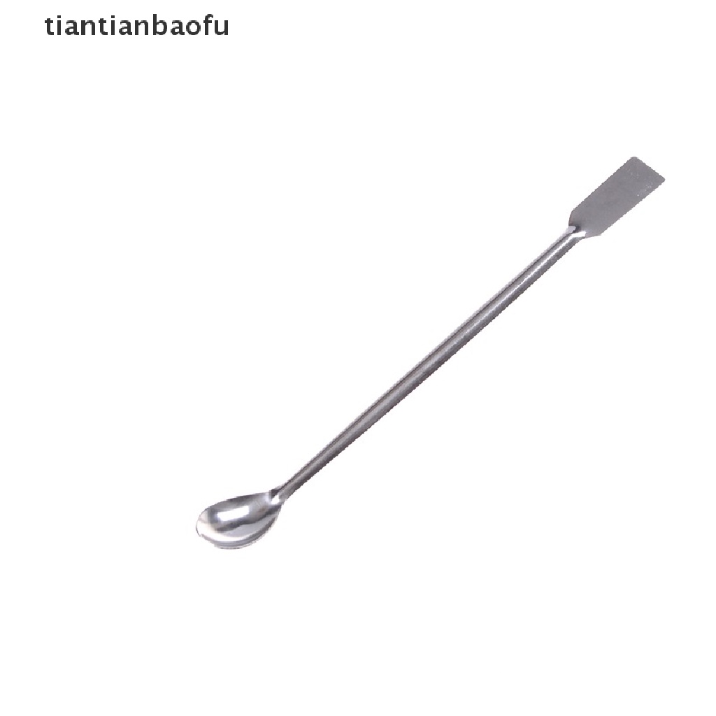 [tiantianbaofu] NEW Horn Spoon,Medicinal ladle with Spatula,Length 200mm Laboratory Supplies Hot Boutique