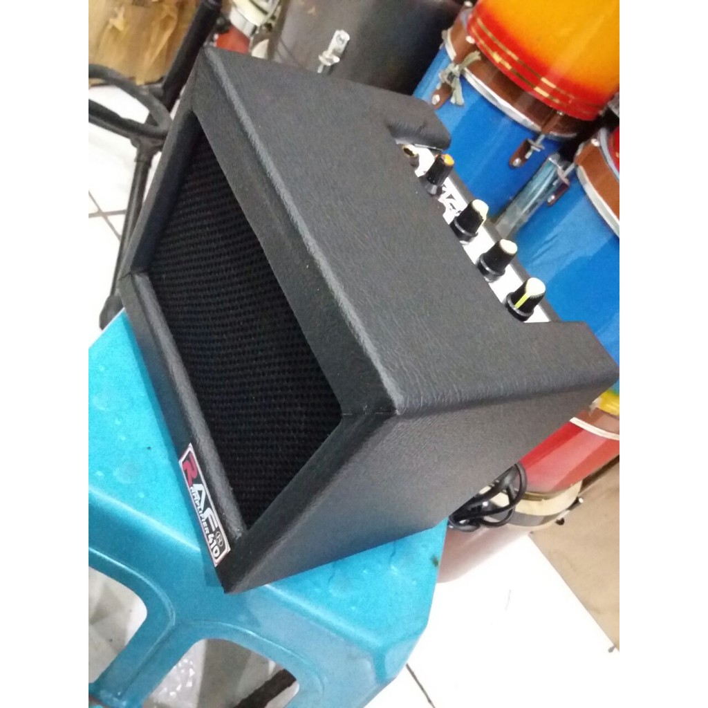 Ampli Mini Gitar dan Bass Merk Raf 4 Inch ada Distorsi Jakarta Murah Amply Amplifier