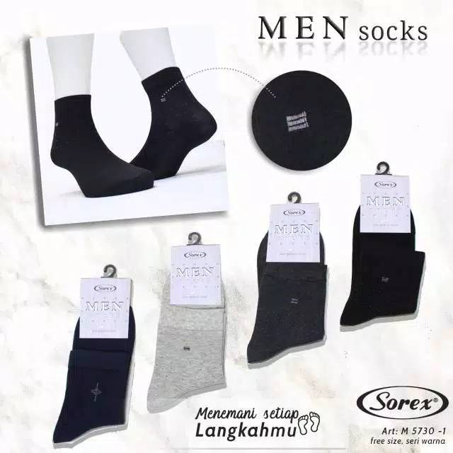 Kaos Kaki Pria Sorex M 5730 - (1-5) Basic Socks Cowok |ttc