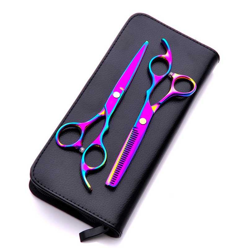 Set Gunting Rambut Professional Scissors / Gunting Sasak Rambut Set Profesional Lengkap Jepang Salon Stainless Steel Babershop Sila Hitam Original / Gunting Potong Pangkas Rambut / Alat Potong Rambut Anak / Pemotong Rambut / Gunting Cukur Pencukur Rambut