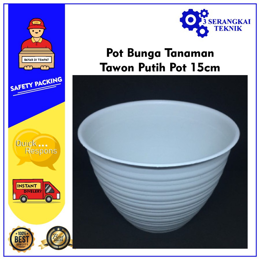 Pot Tawon Putih 15cm