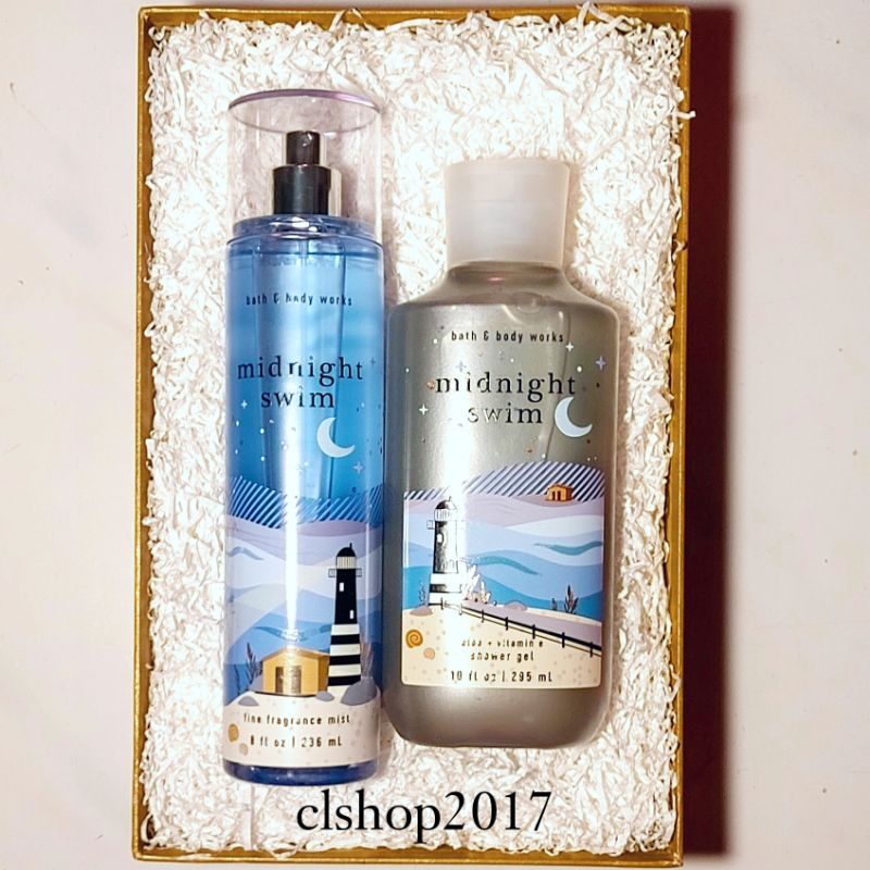 BBW MIDNIGHT SWIM GIFT SET PAKET BATH &amp; BODY WORKS