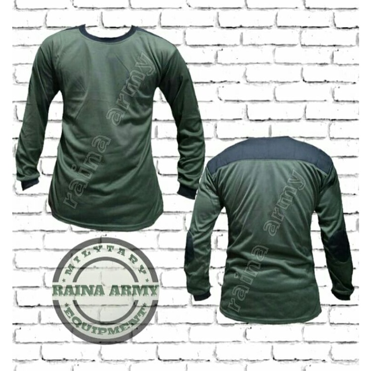 kaos army kaos army busa deker lengan panjang hijau