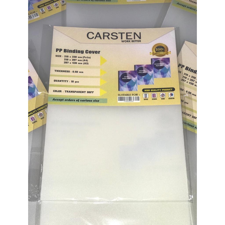 

Sy Cover mika jilid doff 0.50mm isi 10 lembar Folio