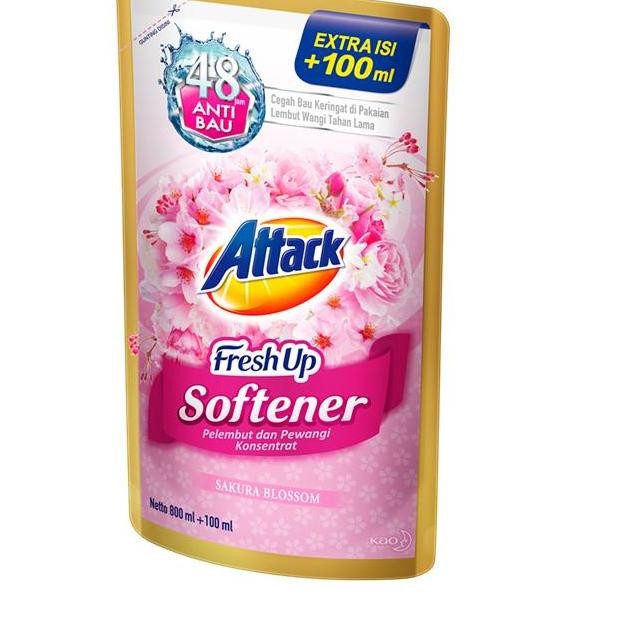 Attack Fresh Up Softener Sakura Blossom 800 ml + Attack 1200 ml - FREE Tas Fresh Up