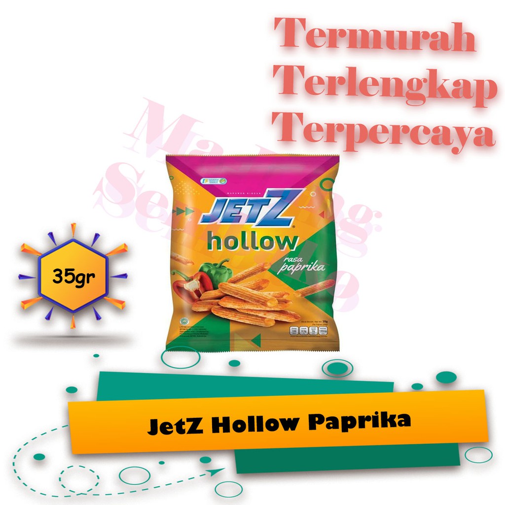 

JETZ HOLLOW PAPRIKA 35G, Snack, Makanan Ringan, Cemilan, Chips