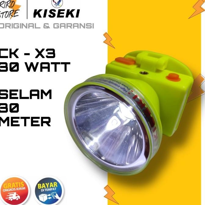 SENTER KEPALA SELAM KISEKI CK -X1 LED 20WATT / CK-X3 LED 30WATT LAMPU LED SENTER NYELAM KISEKI BONUS KACAMATA RENANG