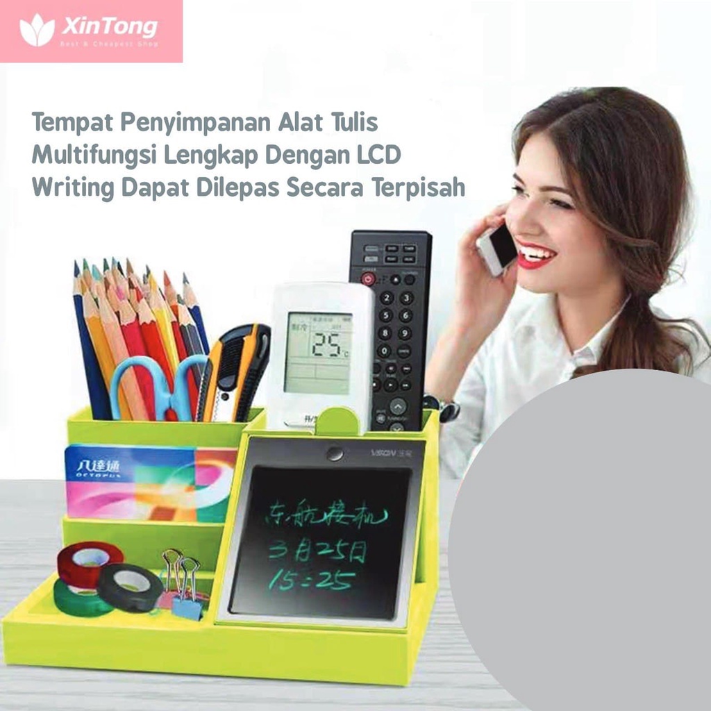 

Tempat Penyimpanan Alat Tulis Multifungsi Lengkap Dengan LCD Writing