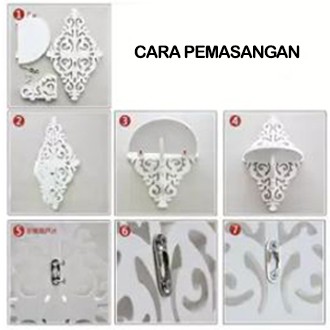 Rak Dinding Shabby Chic Ketupat Dekorasi Dinding Ruangan Vintage Serbaguna