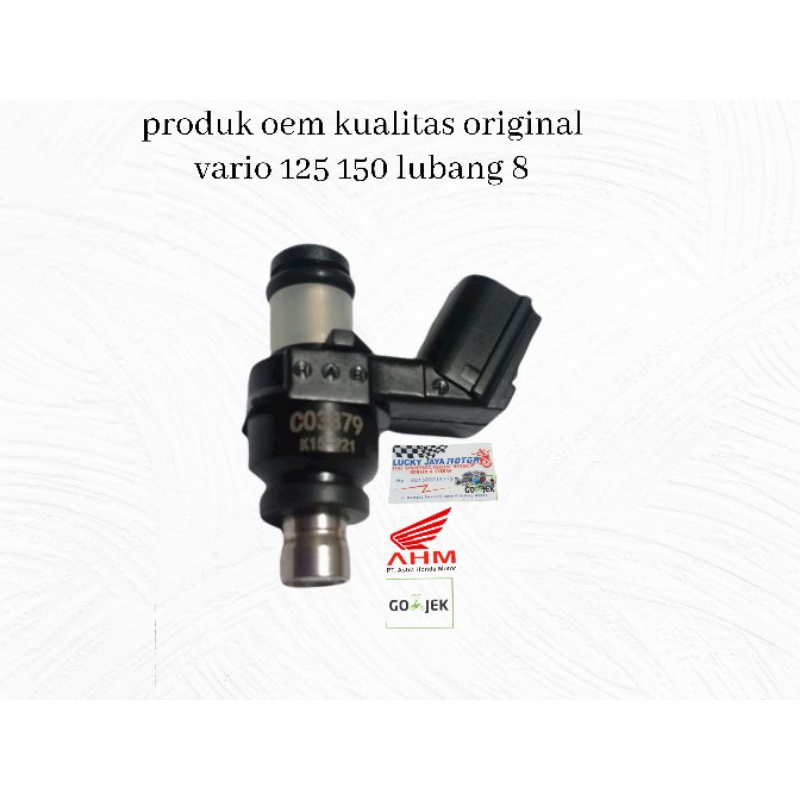 injector assy beat f1 vario 125 150 8 lubang kualitas setara original oem