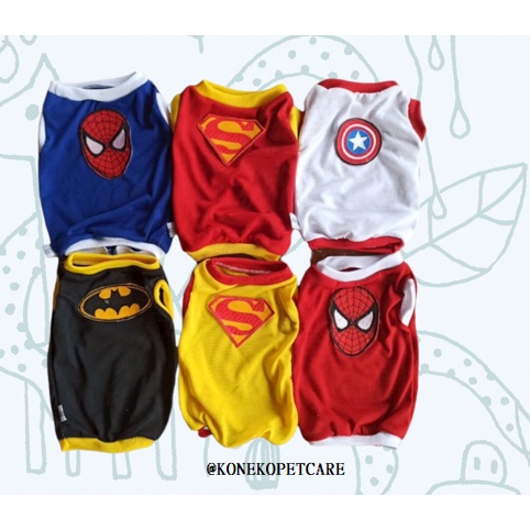 Baju Hewan Superhero Baju kucing size s-xxl