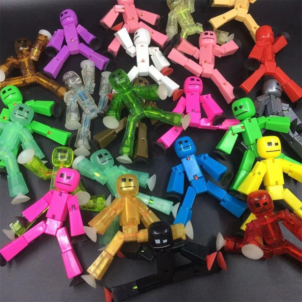 [Elegan] Stikbot Mainan Random Color Deformable Figure Toy Deformation Anak Laki-Laki Hadiah Lucu Action Figure