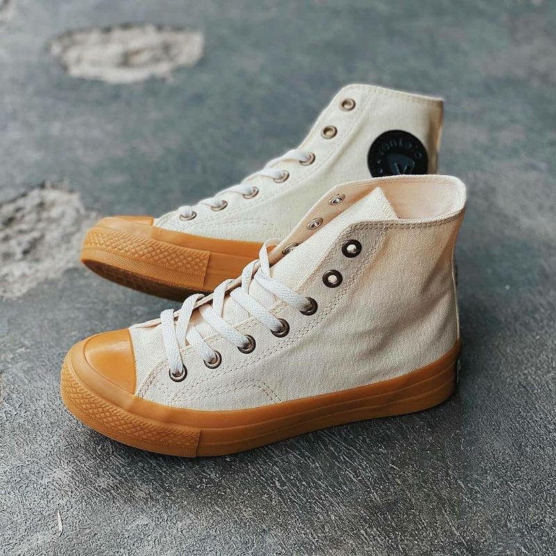 SEPATU VENTELA BTS (70S) GUM NATURAL WHITE HIGH & LOW