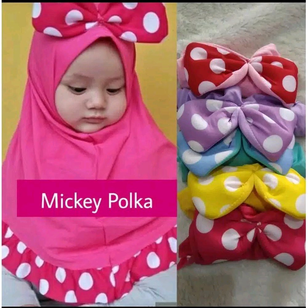 Jilbab Anak Hijab Baby Mickey Kerudung Anak Baju Muslim Anak