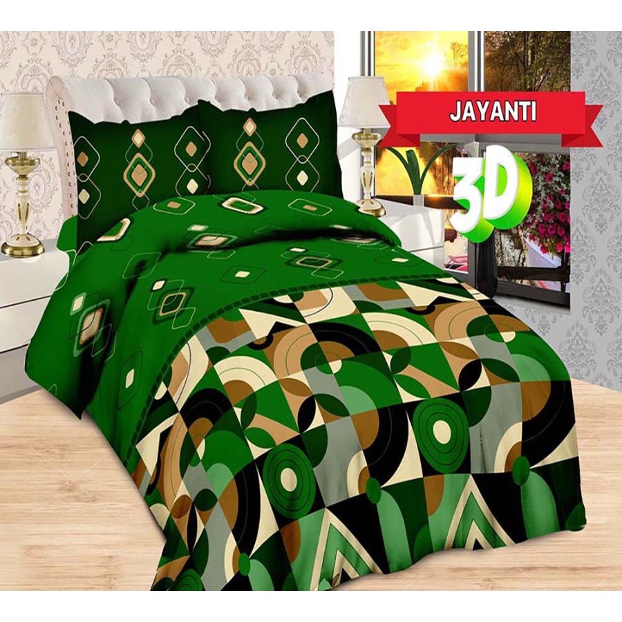 Full Set Bedcover + Sprei Bonita 3D Rumbai Karet Queen King 160x200 180x200 Motif Jayanti