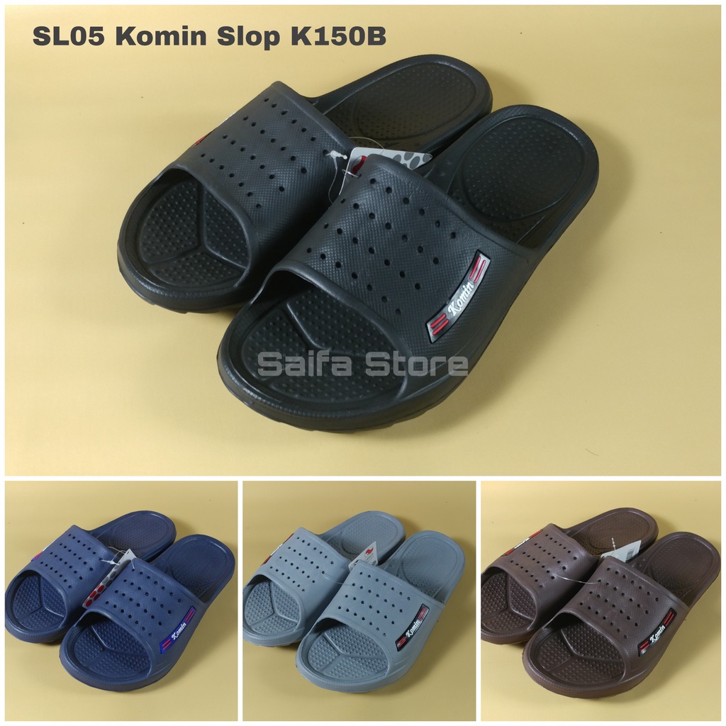 Sandal Original Komin 150 Sandal Slop Pria Murah Sandal Slop Karet Premium Sandal Pria Casual Nyaman Awet Dan Empuk