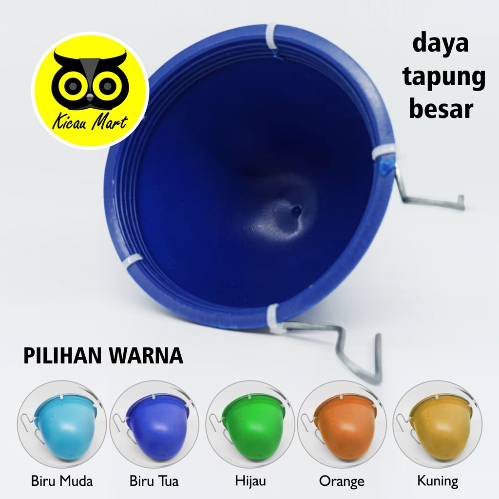 CEPUK BATOK KAWAT PLASTIK TEMPAT PAKAN MAKAN MINUM AYAM BEBEK BURUNG HAMSTER MANGKOK GETAH KARET TPMBTK