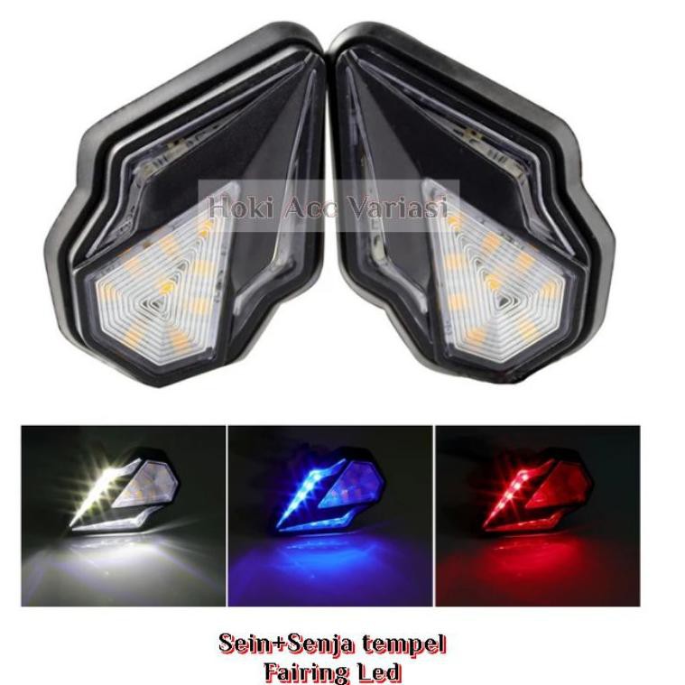Produk Keren.. Lampu Sen Sein Tempel Led Running + Senja Motor Cbr 150r R15 V3 Vixion Ninja RR Gsx P