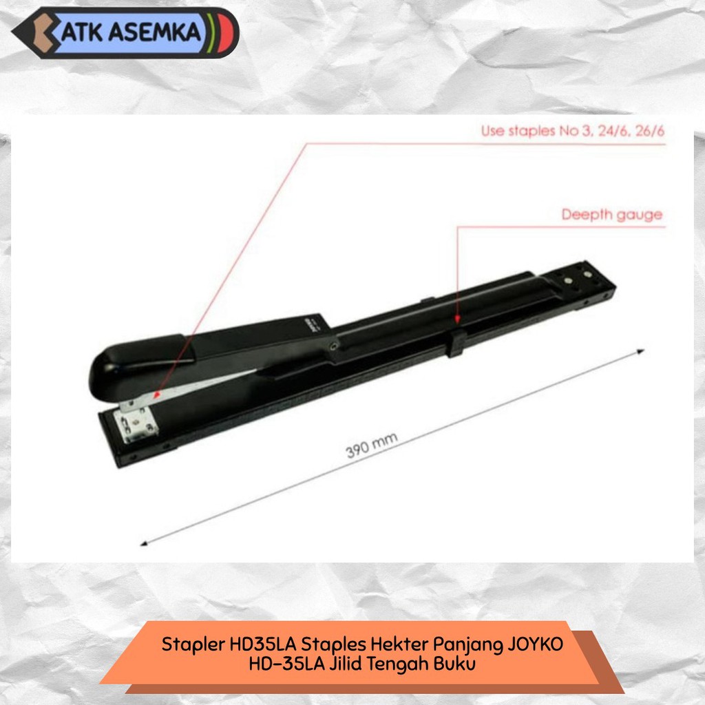 

Stapler HD35LA ATK Staples Hekter Panjang JOYKO HD-35LA Jilid Tengah Buku
