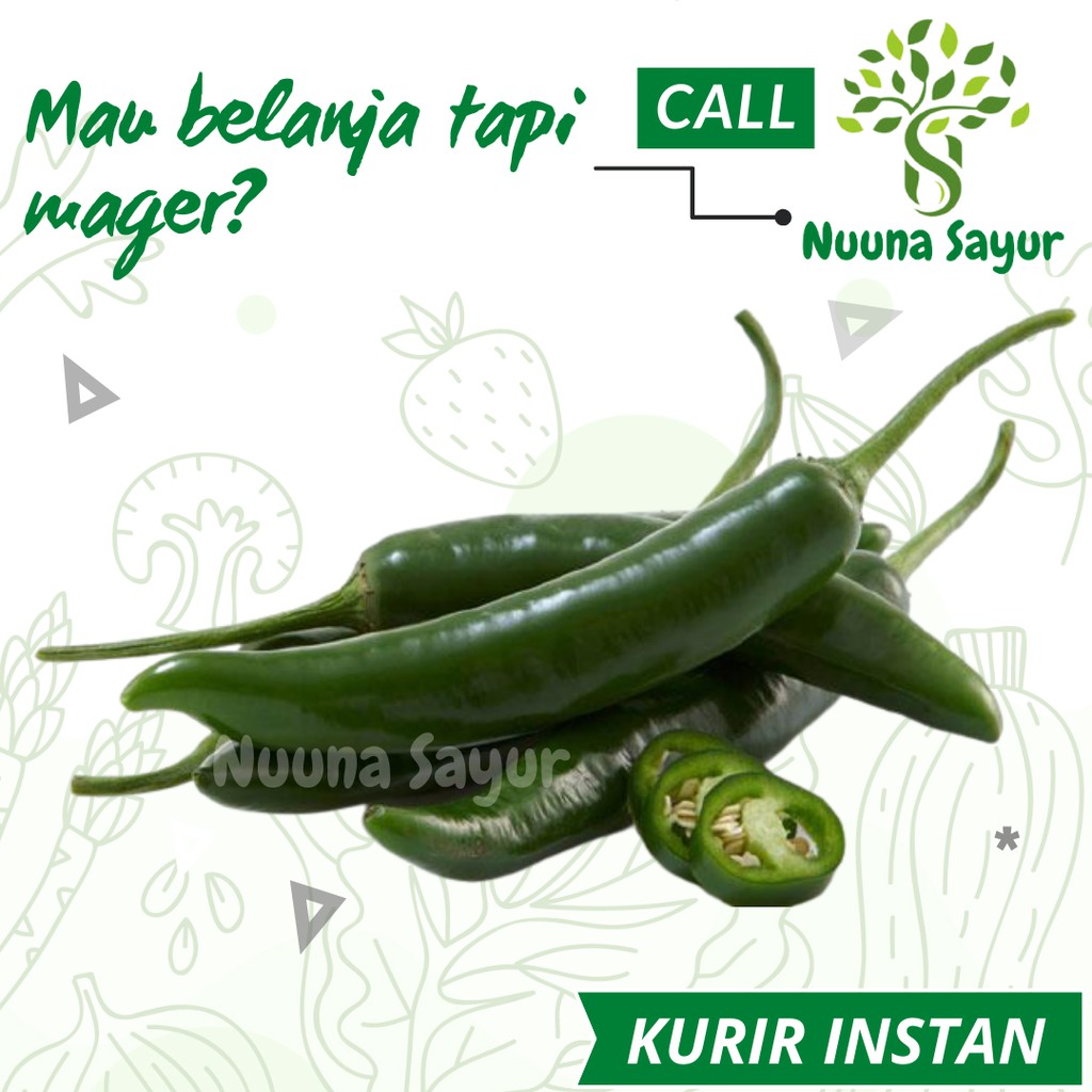 

Sayur Cabe Hijau Besar 100 Gram