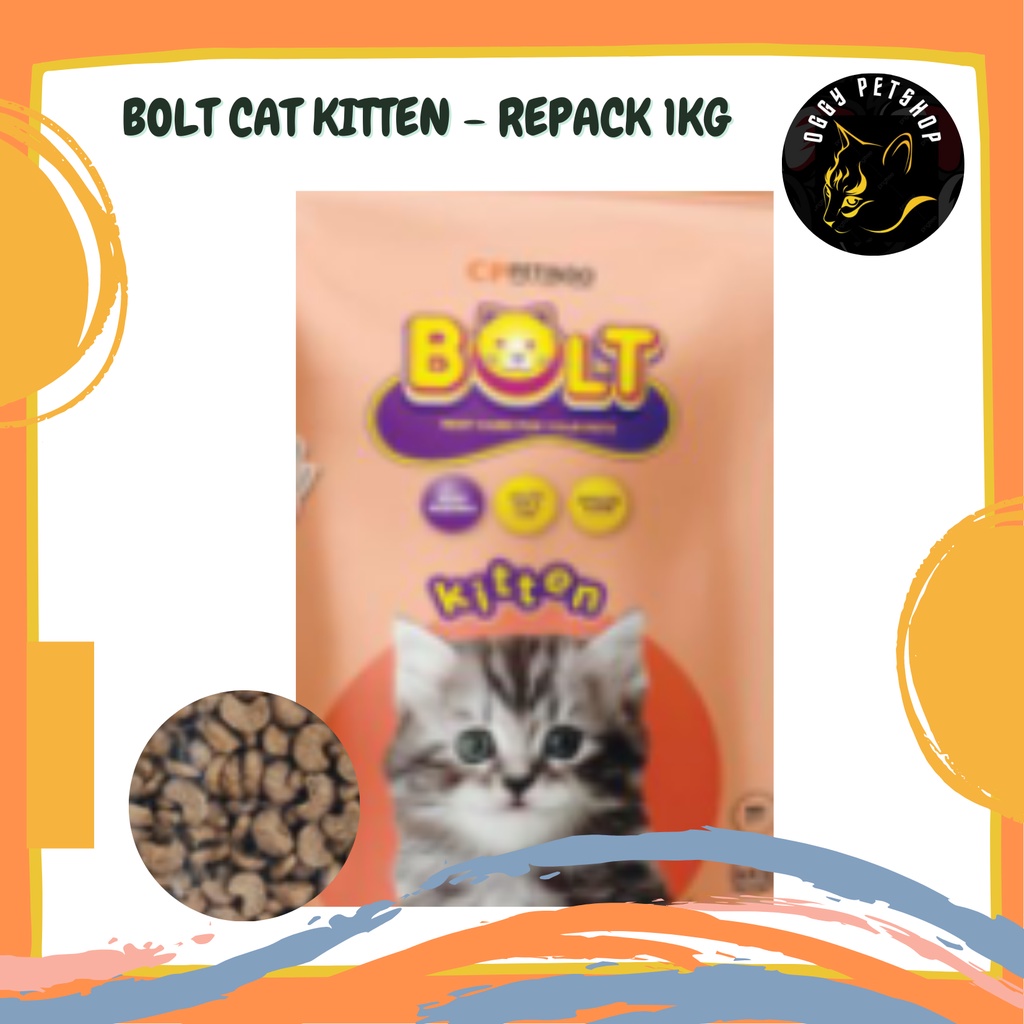 Makanan Kucing BOLT KITTEN Kemasan 1kg Makanan Anak Kucing Junior | BOLT 1 Kg