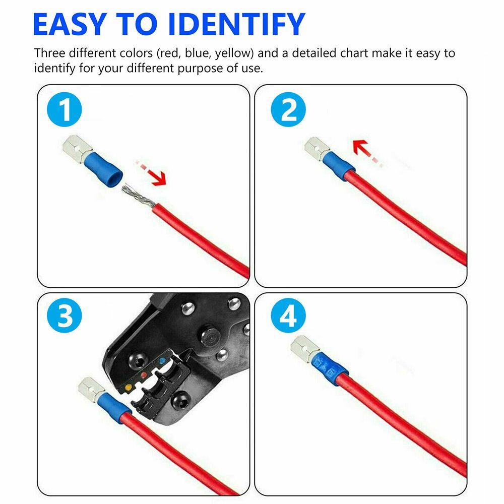 Nanas 280/520pcs Konektor Crimp Tembaga Insulated Adaptor Kawat Listrik Wire Cable Aksesoris Binding Post