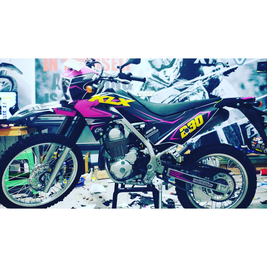 decal klx 230 keren decal klx 230 simpel decal klx 230 gold decal klx supermoto