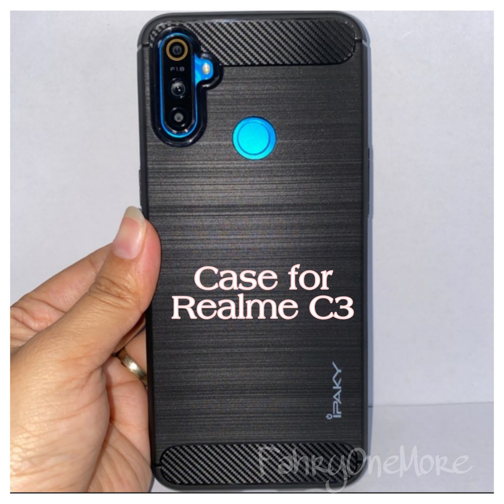 Case Realme C3 Premium Soft Case Carbon Ipaky