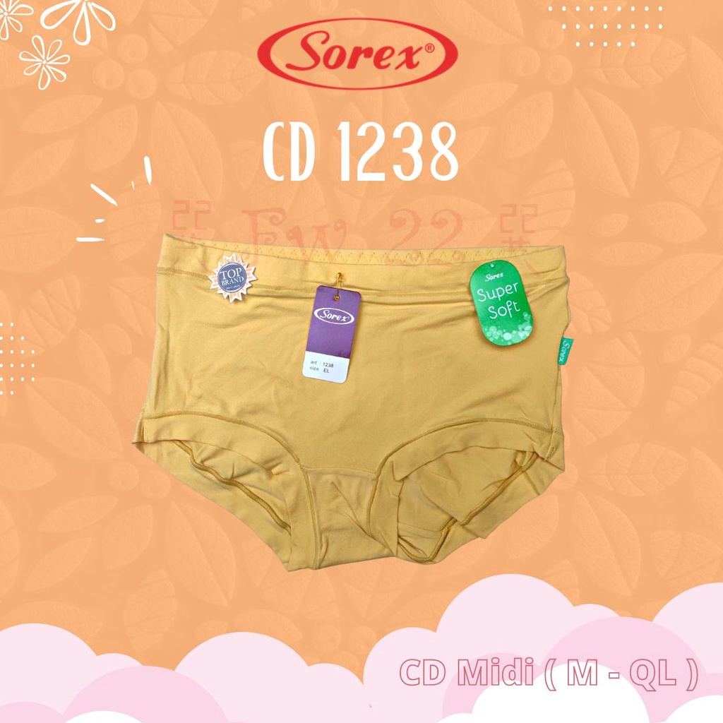 CD Wanita Sorex 1238 Ukuran Midi hingga perut dengan Bahan Katun Super Soft Termurah