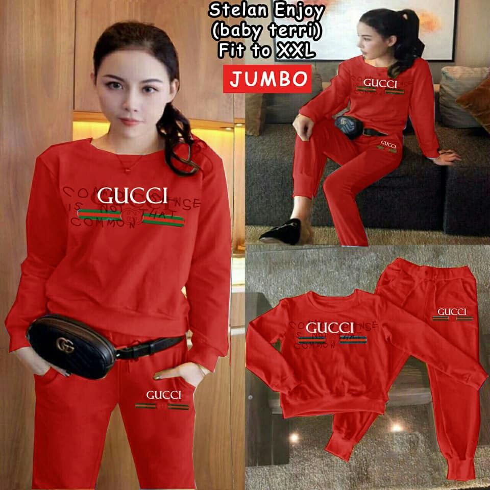 Setelan Gucci Merah Setelan Gucci Jumbo Merah r