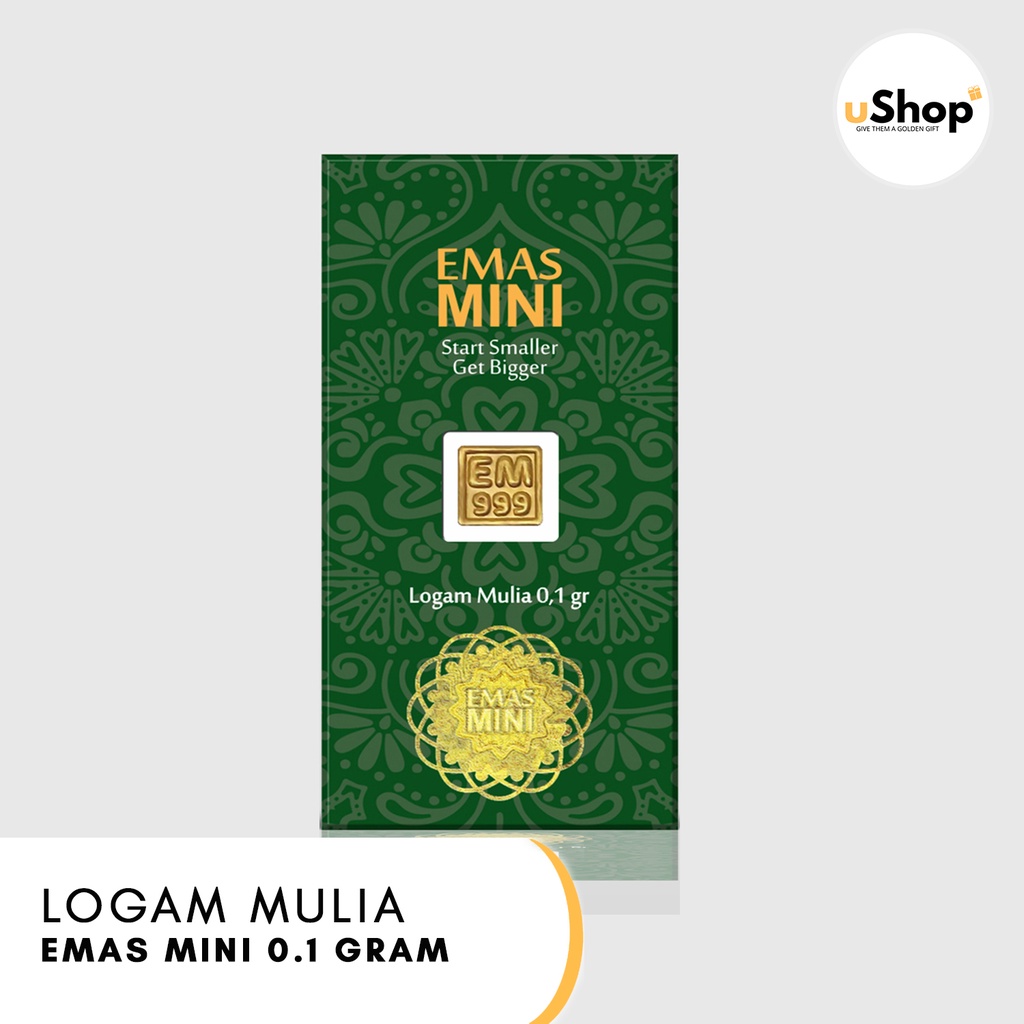 Emas Mini Logam Mulia 0.1 gram