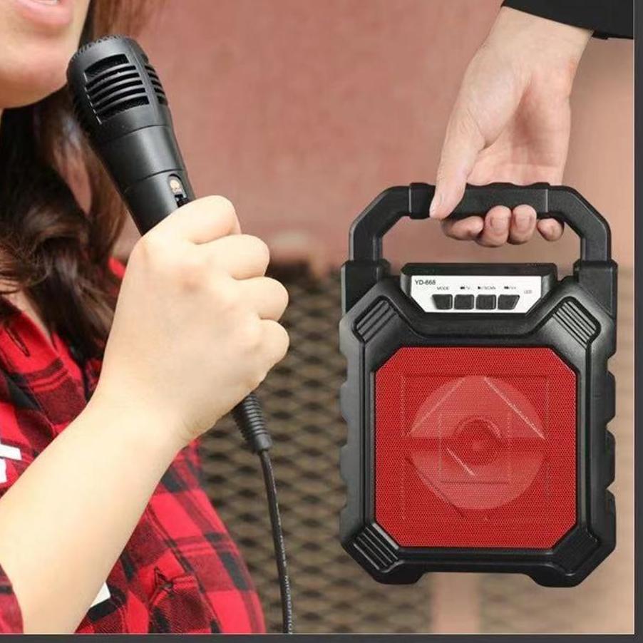 ☛ Speaker Bluetooth Portable Wit Mic karaoke YD-668 Wireless Bluetooth ✾