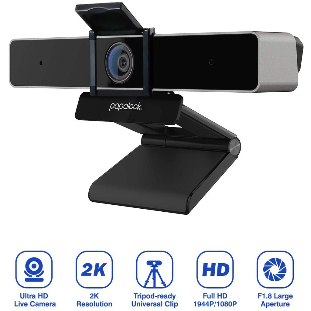 Webcam papalook Ultra Hd 2K 30FPS with tripod PA920 - Pc web camera pa-920