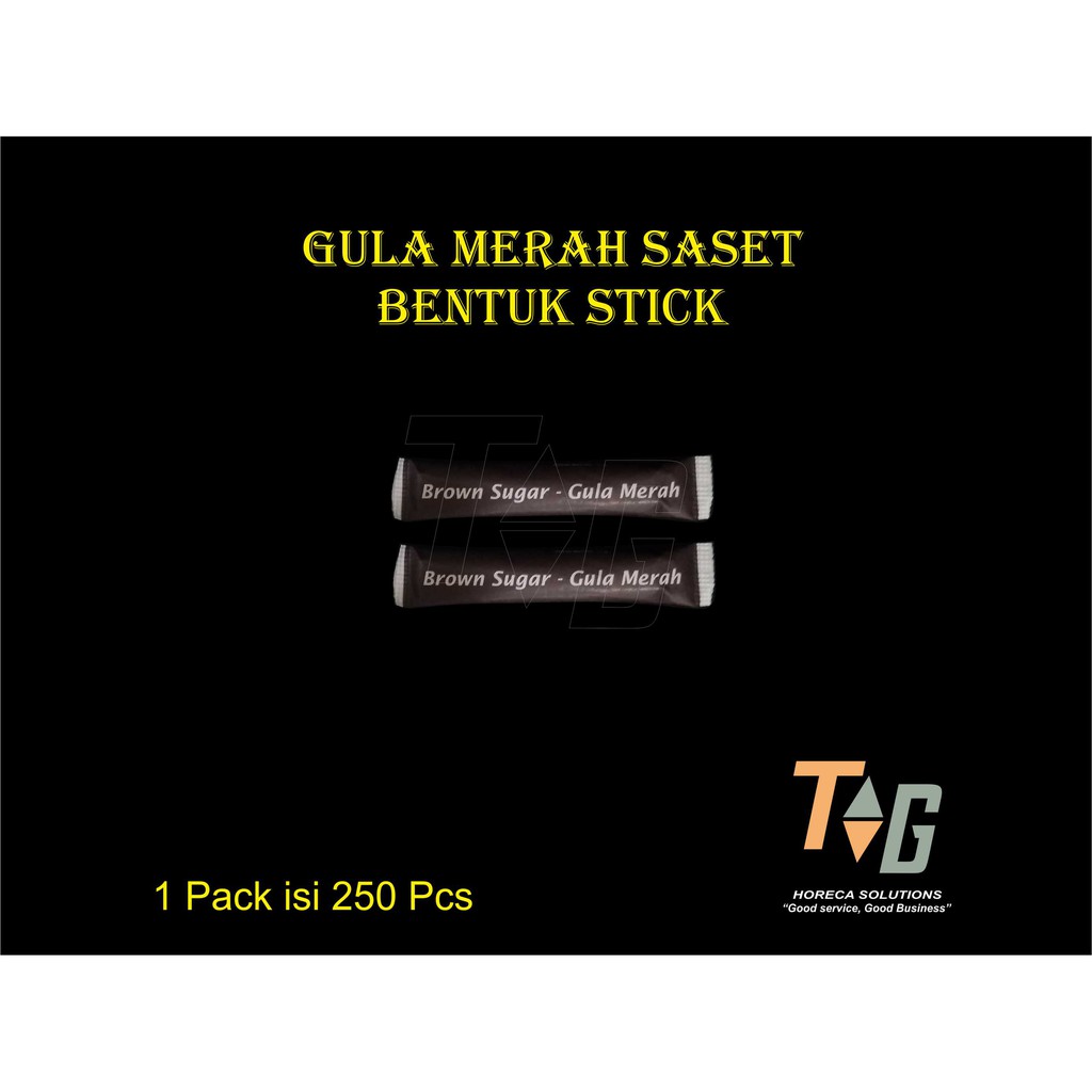 

Gula merah saset bentuk stick Brown sugar stick isi 50 saset