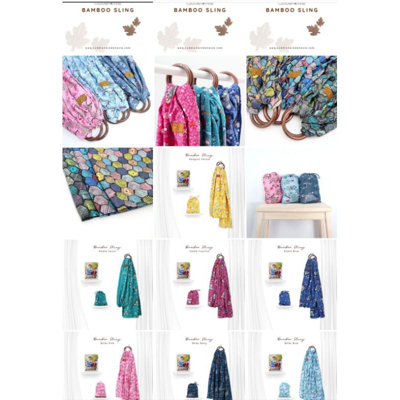Gendongan ringsling bamboo Cuddle Me CuddleMe