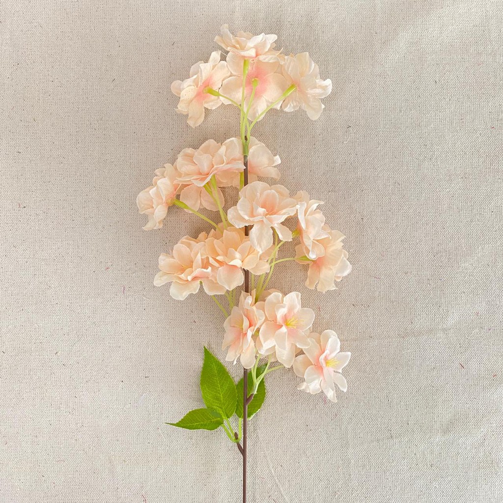 Bunga Cherry Blossom Paris x1(satuan) Bunga Artificial / Bunga Plastik / Bunga Dekorasi / Pernikahan-peach