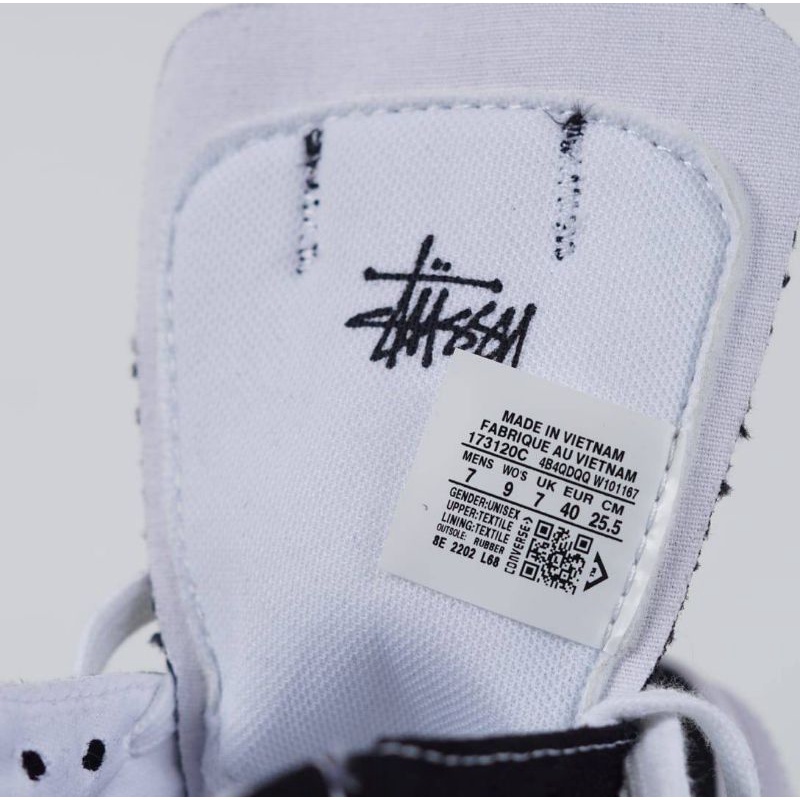 CONVERSE ONE STAR STUSSY BLACK WHITE