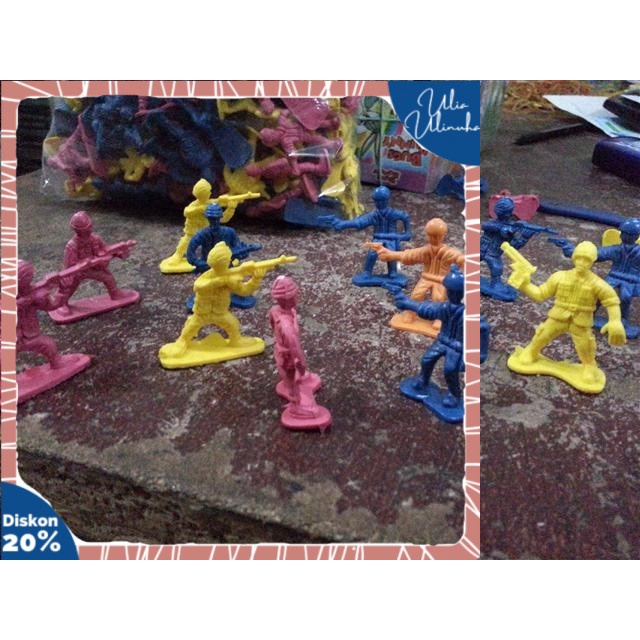 MAINAN TENTARA JADUL , MINI , WARNA WARNI , FIGURE SET , HOBI ANAK