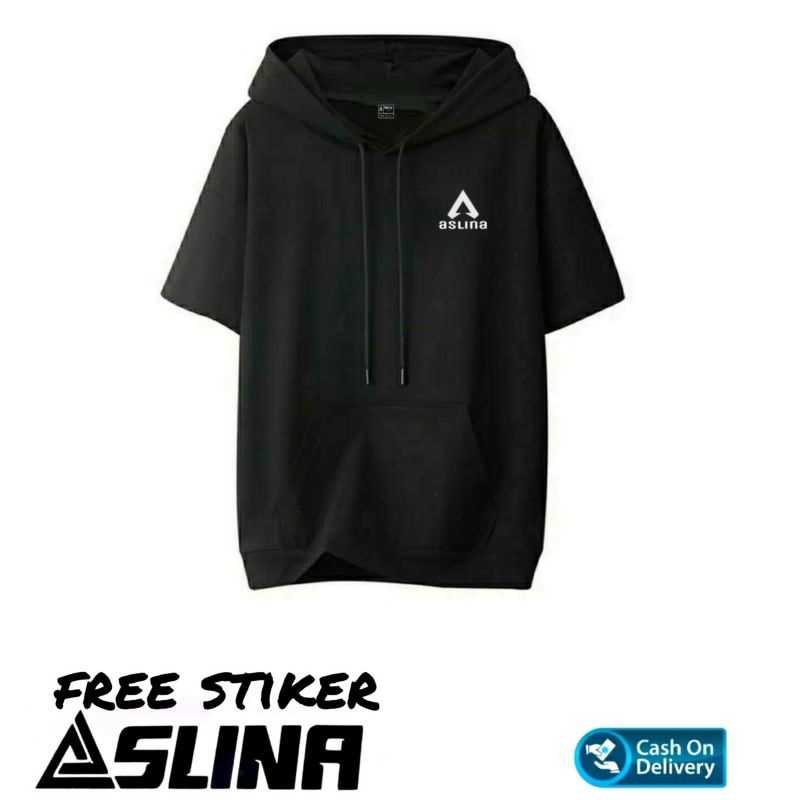 Aslina store Hoodie lengan pendek