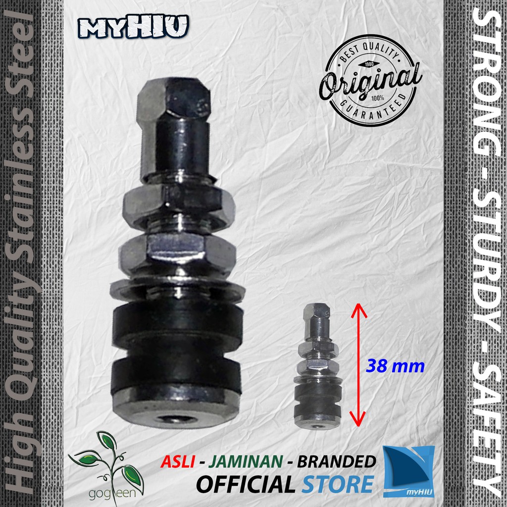 Pentil Ban Tubeless Stainless Steel Lurus Drat Luar - Motorcycle Straight Tyre Valve for OEM