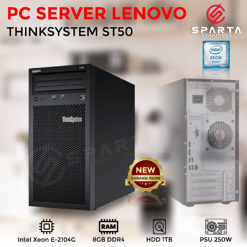 PC SERVER LENOVO THINKSYSTEM ST50 New Garansi Resmi