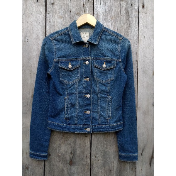 jaket jeans bershka trucker denim women size S second