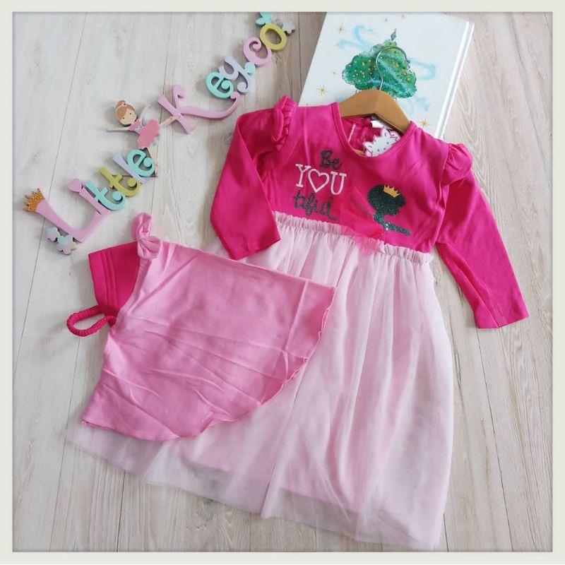 Gamis Bayi Tutu Balerina Baju Anak Perempuan Lucu Muslim Lebaran tokozifa25