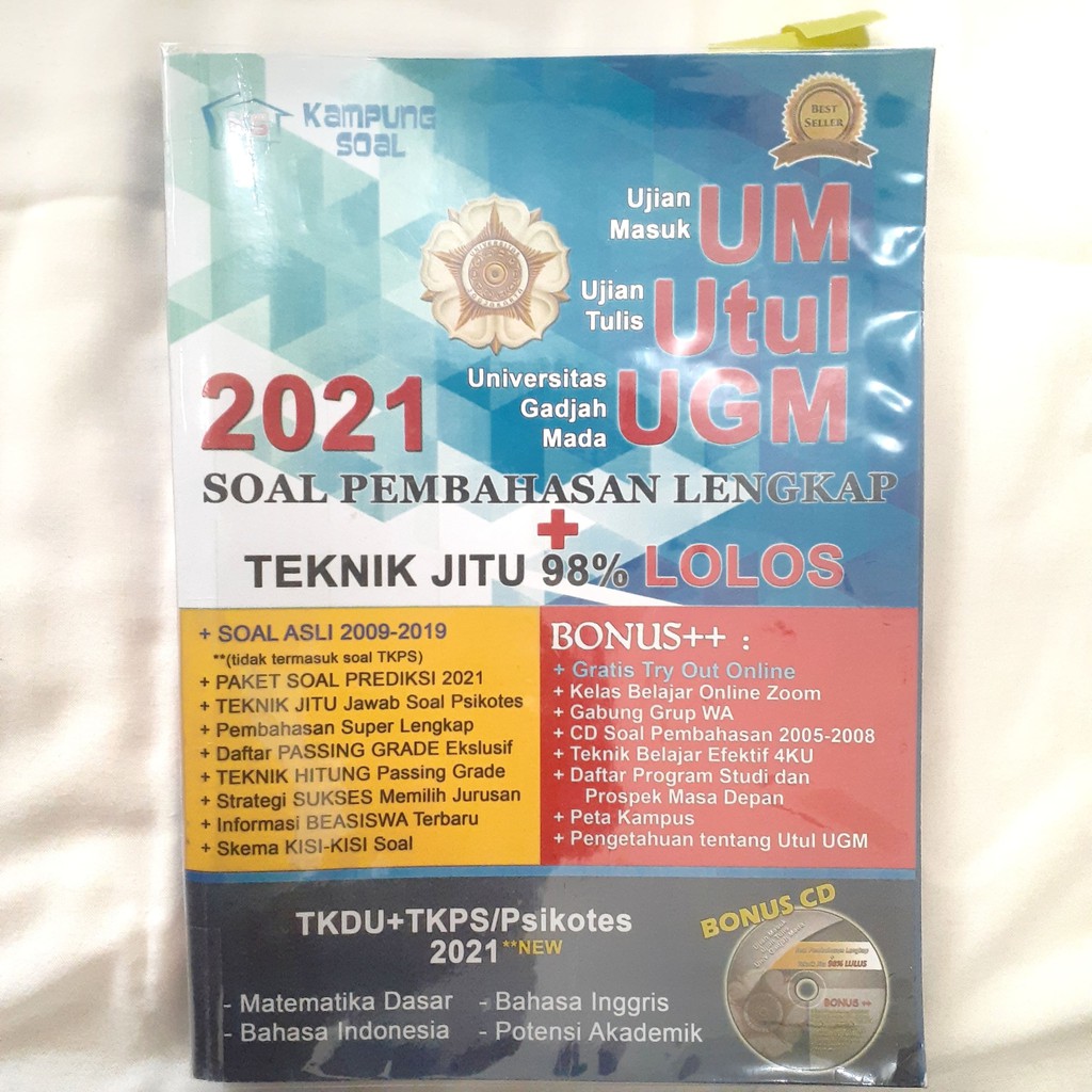 

Buku Preloved UTUL UGM 2021 Kampung Soal TKDU